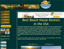 Tablet Screenshot of onthewaterrentals.com